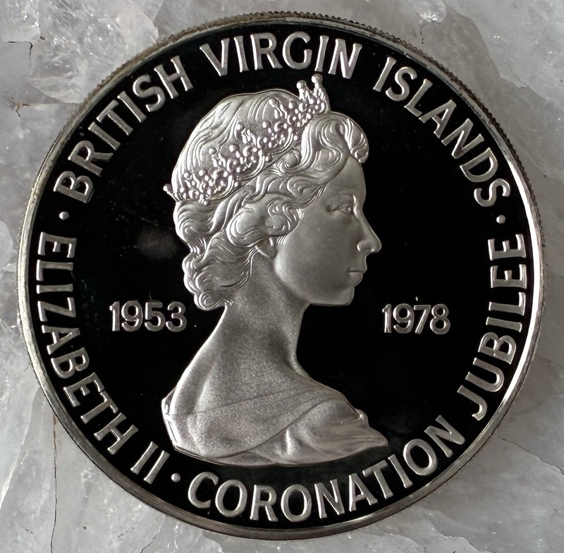 1978 British Virgin Islands 50 Cents Coronation Jubilee Proof Sterling 0.497 ASW