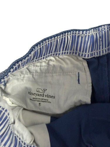 Vineyard Vines Chino Shorts Navy Blue Boys Size 5 Adjustable Waist - Picture 4 of 6