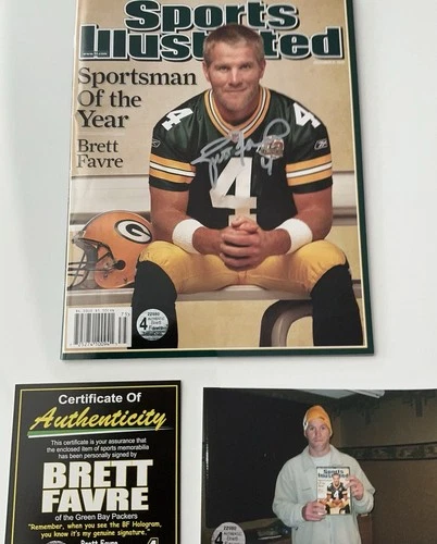 Packers BRETT FAVRE Signed Dec 10, 2007 Sports Illustrated Magazine SI COA