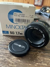 Minolta MD 50mm 1:1.7 Manual Focus Prime Lens