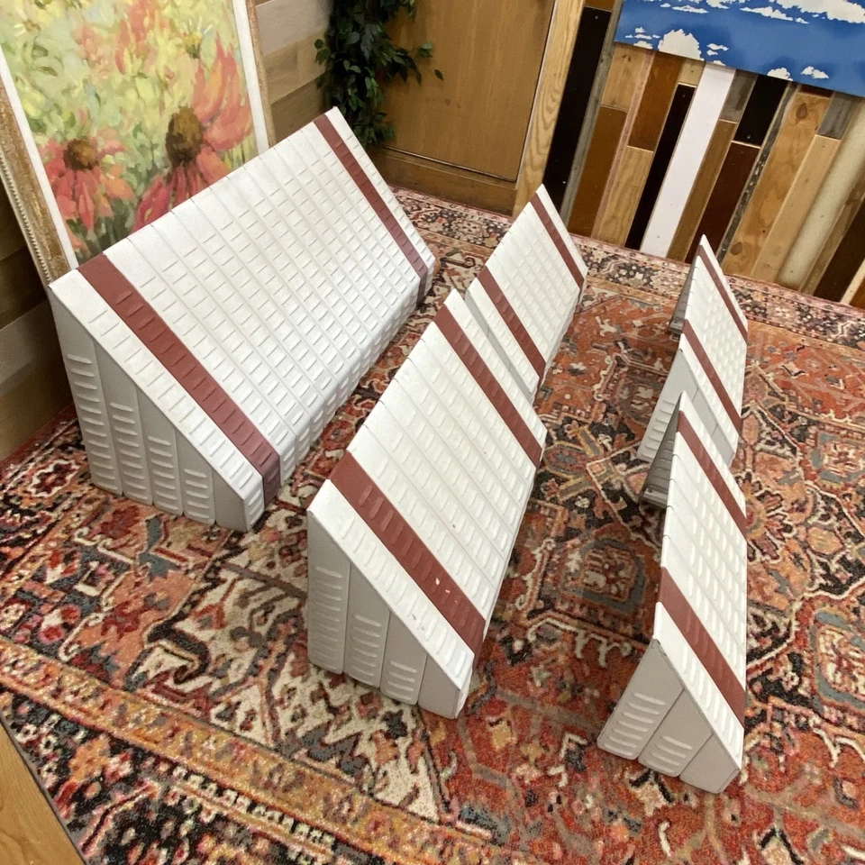 Lote Toldo Ventana Toldo Original Vintage Años 50 Mediados Siglo Aluminio Sombra Exterior Foto 4 de 4