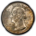 1932 25c Silver Washington Quarter - Original Toning - BU - SKU-Z6819