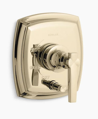 Kohler K-T98759-4-AF - Margaux Rite-Temp Trim w/ P.B. Diverter - Vib French Gold