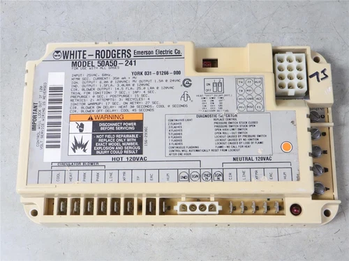 White Rodgers 50A50-241 Furnace Control Circuit Board YORK 031-01266-000 #73
