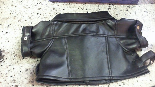 Build A Bear Workshop Black Faux Leather Jacket for Plush Motorcycle Biker - Picture 2 of 4