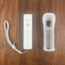 OEM Nintendo Wii Remote Controller White RVL-003 With Strap Genuine And Sleeve