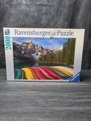 Ravensburger Jigsaw Puzzle 2014 Mountain Canoes 2000Pc New Sealed 29.5x38.5 in