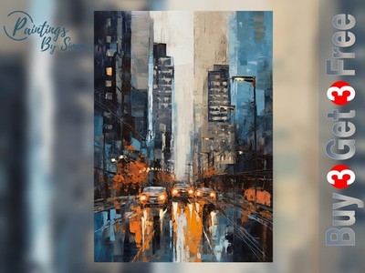 City Street 5''x7'' Druck auf mattem Papier | Modern Urban Wall Art