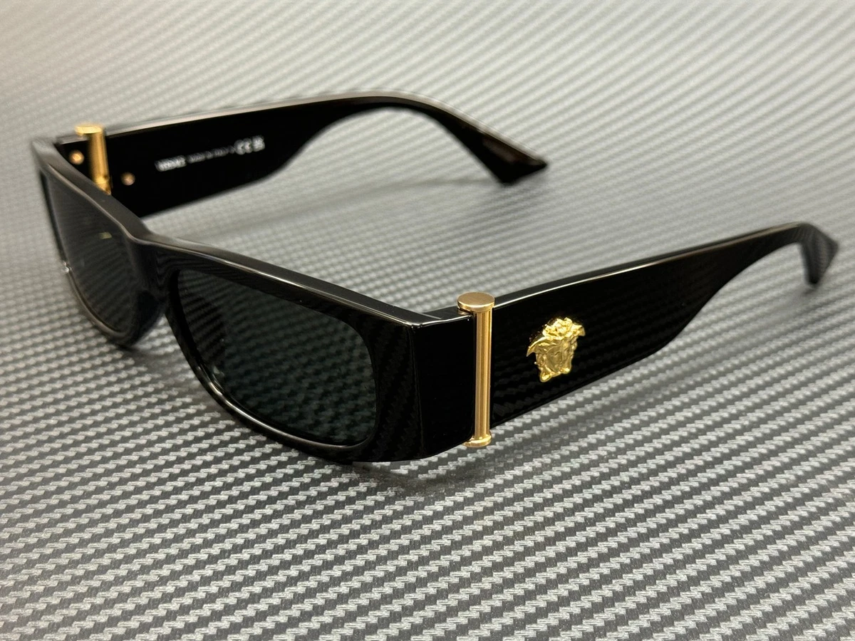NEW VERSACE SUNGLASSES VE4476U GB1/87 BLACK UNISEX EYEWEAR VERSACE Versace VE4476U GB1/87 Black Sunglasses for Man – LookerOnline main image 2