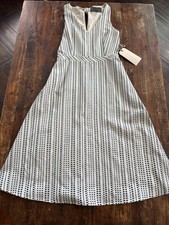 Anthropologie Sunday In Brooklyn Black Beige Sleeveless Dress S-NWT Sample