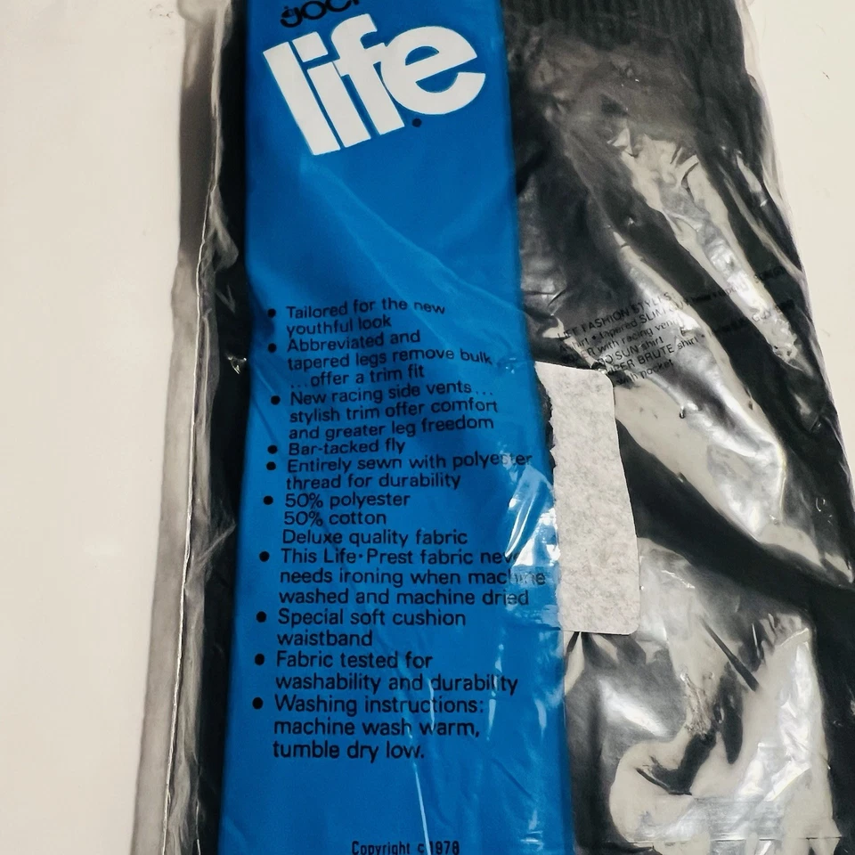 De colección Nuevo de Lote Antiguo Jockey Life Negro Cónico Slim Guy Boxer Carreras Ventilaciones 1978 Para hombres Talla 36 Foto 4 de 4