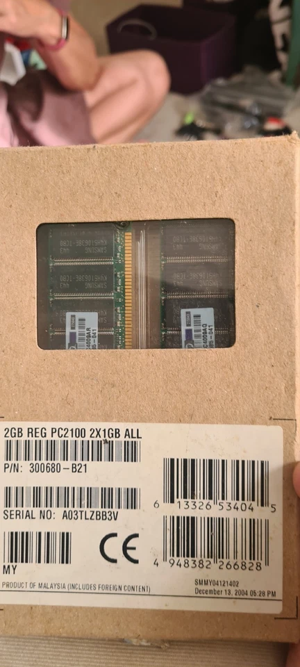 2 x DDR ECC  1GB M312L2828ET0 PC2100R-25331-Z CL2.5 Server RAM - Image 2 of 2