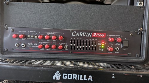 Carvin R1000 Redline Series III 1000W Stereo Bass Amp Head Made in USA ...