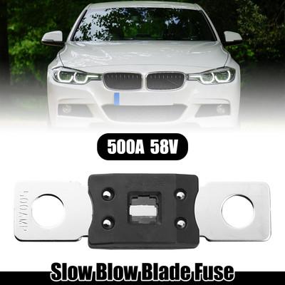 Bolt Down Fuse 500A Time Delay 58V for AMG for Car Audio Video System Black