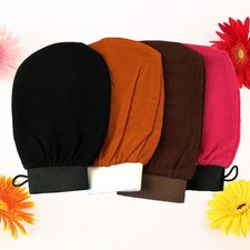 4Pcs Durable Exfoliating Shower Bath Gloves Assorted Colors Skin Scrub Mitts