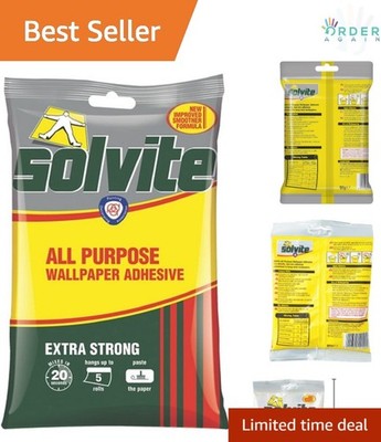All-Purpose Wallpaper Adhesive Strong Paste for Wallcoverings Hangs 5 Rolls