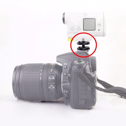 1/4" 3/8" Male Female Camera Hot Shoe Flash Adapter Dual Nut Tripod Mount Screw - Picture 33 of 37