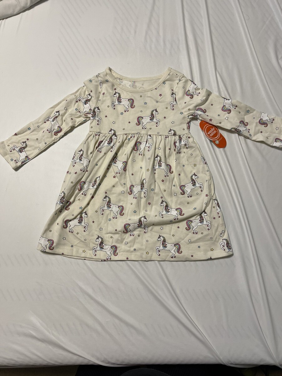 Wonder Nation Toddler Girls' Unicorn Knit Dress 3T | eBay