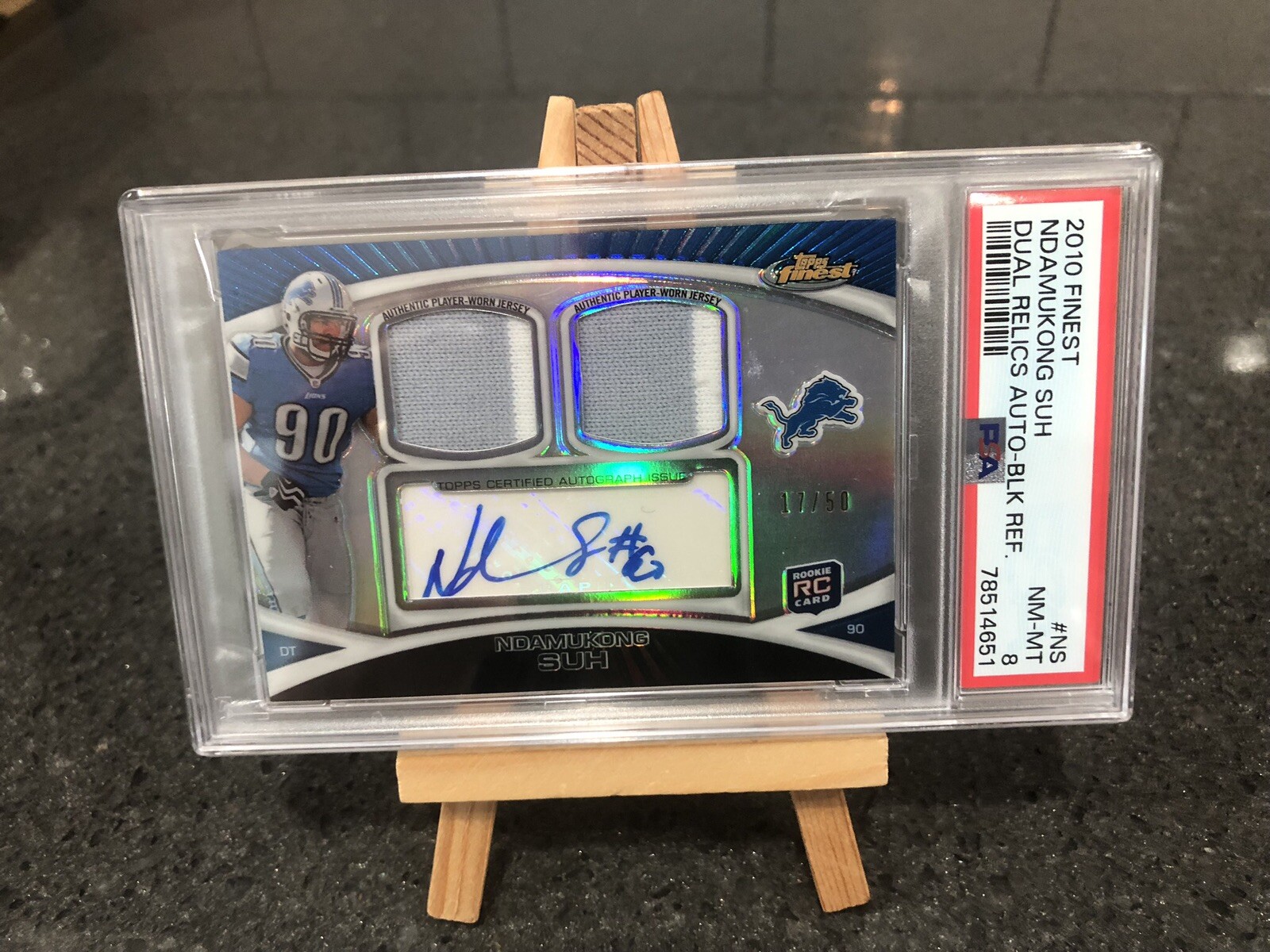 Ndamukong Suh Finest Dual Relics Autograph #NS Refractor