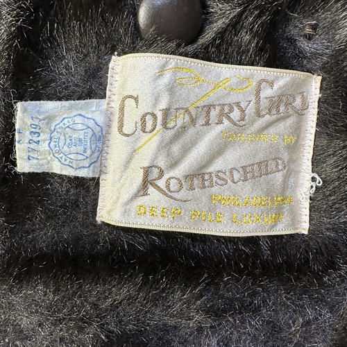 Vintage Fur Peacoat Size Small Girls Made In USA Union Made Rothschild Historic - Picture 8 of 17