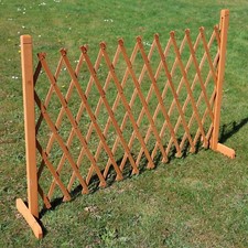 Expandable Wooden Garden Fence Freestanding Trellis 6ft Divider Portable Screen