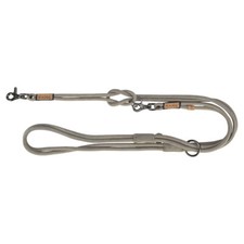 Trixie BE NORDIC Laisse En Cuir Pour Chiens Grise 3-Fois Réglable