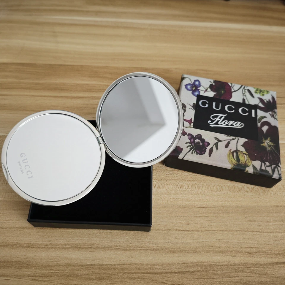 Espejo Espejo Compacto con Caja Flor Plateada Foto 3 de 4