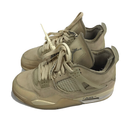 JORDAN x OFF-WHITE CREAM SNEAKERS SIZE: US8W UK