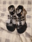 Cole Haan Black & Gold Grommets Rivets Strap Sandals Women Nikeair Size 7 B — photo 3