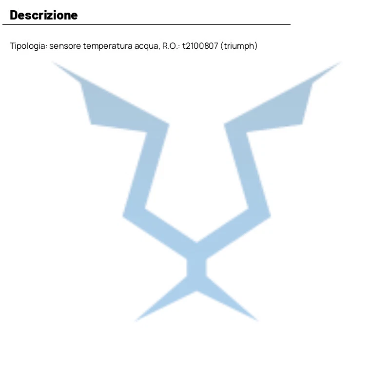 SENSORE TEMPERATURA ACQUA FOR TRIUMPH 675 STREET TRIPLE R 2009-2012 Foto 3 de 4