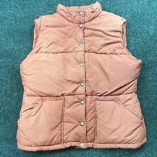 Vintage 90s The North Face Goose Down Puffer Vest Size Large Orange Made in USA