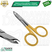 Tissue Cuticle Nipper 4" Nail Clipper for Manicure Pedicure German Grade