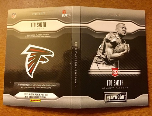 2018 ITO SMITH RC #1/1 PRINTING PLATE 3CLR JSY Playbook Ptch Booklet RPA Book 🔥 - Picture 3 of 4