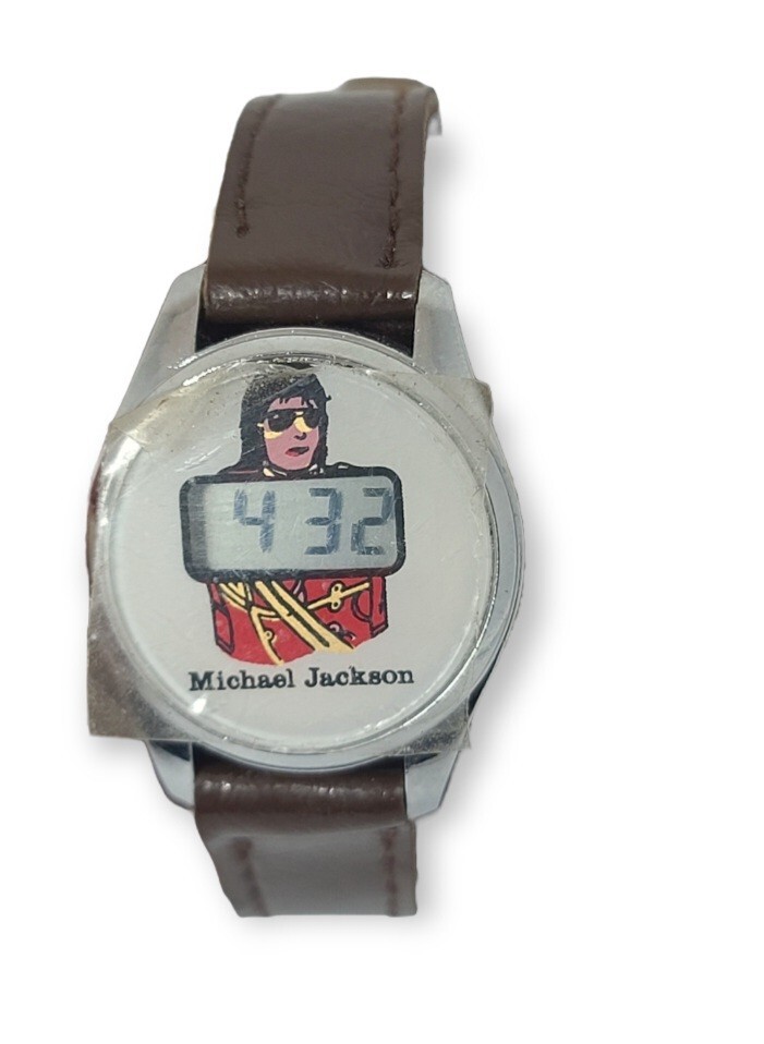 Vintage Michael Jackson Digital Watch New Battery Running orig plastic over  face