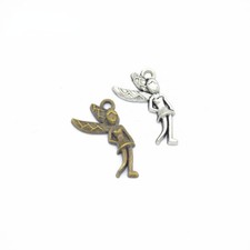 26 14mm DIY Jewelry Pendant Fairy angel Alloy Charm Handmade Crafts 50pcs