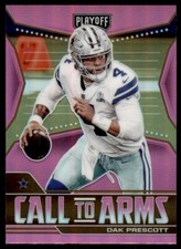 2021 Panini Playoff Call to Arms Dak Prescott Dallas Cowboys #CA-DPR Pink
