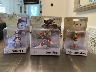 Monster Hunter Stories 2 Amiibo Complete USA Set: Razewing Ratha, Tsukino & Ena