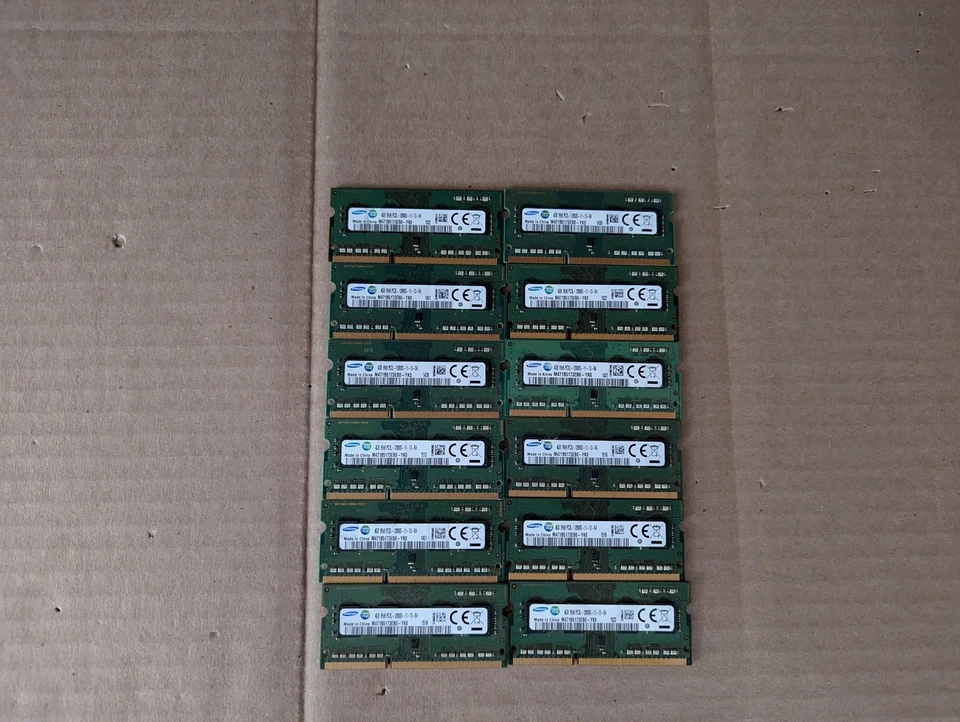 SAMSUNG 4X 4GB 1RX8 PC3L-12800S-11-13-B4 LAPTOP RAM M471B5173EB0-YK0 N6-4(14) - Image 4 of 4