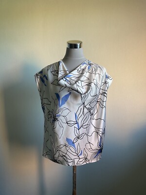 Hugo Boss Red Label Bluse Mehrfarbig Gr. 36 Kurzarm Oberteil Shirt