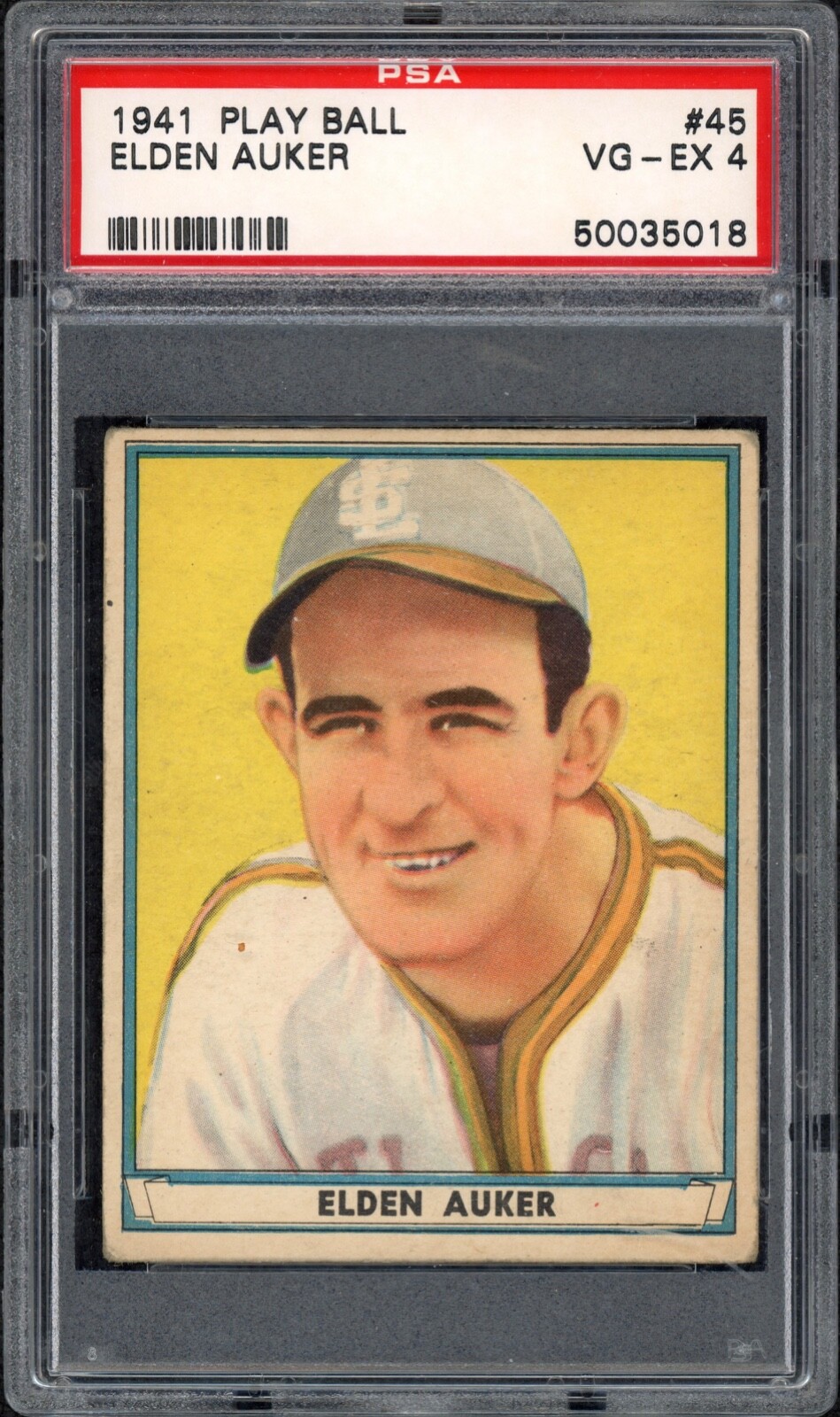 1941 Play Ball #45 Elden Auker St. Louis Browns PSA 4