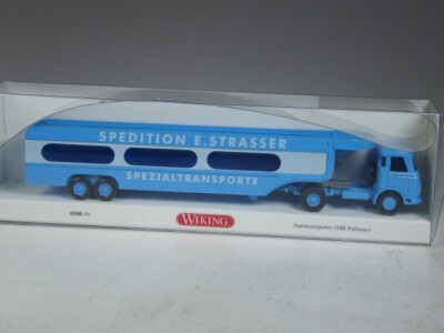 (YG-22) Wiking 058049 Mercedes Pullman Autotransporter Spedition Strasser in OVP