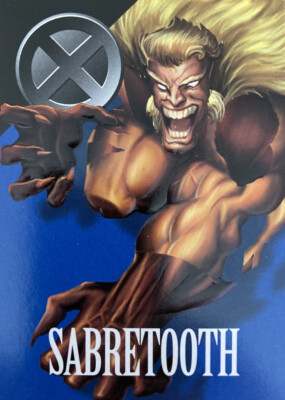 Marvel Vision Embossed Sabretooth X-Men #47 Fleer/Skybox 1996