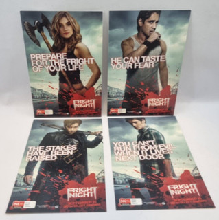 Avant Promo Postcard 2011 FRIGHT NIGHT x 4 Postcards Cinema Release Sept 15