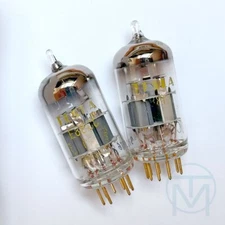 2x TESLA E88CC (6922 CCa) *Gold Grids* Same Military Codes, Bad Print = Discount