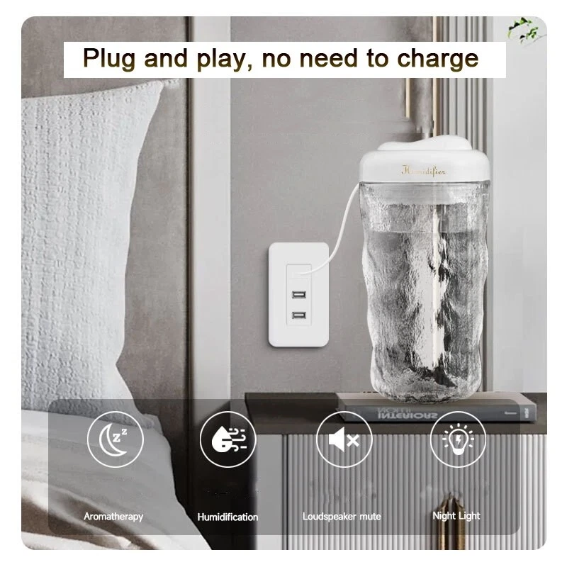 Colorful Iceberg Humidifier Silent Aromatherapy Companion - Image 2 of 4