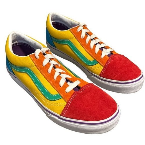 Van's Old Skool Colorblock Suede Sneakers Juniors Unisex Skaters Size 6.5 - Picture 2 of 11