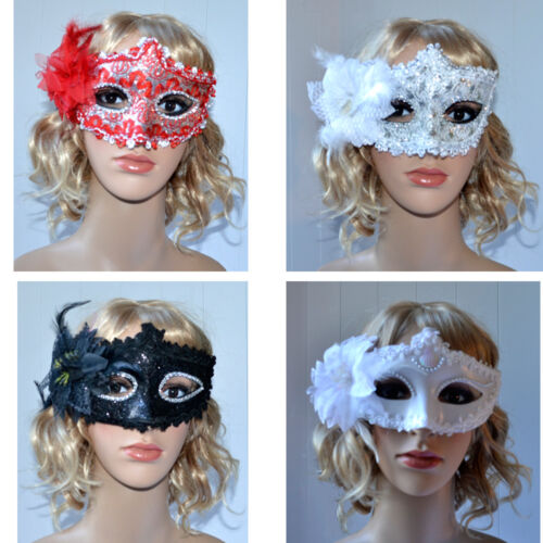 Damen Augenmaske Ballmaske Gesichtmaske Partymaske Damenmaske Halloweenmaske - Bild 1 von 5
