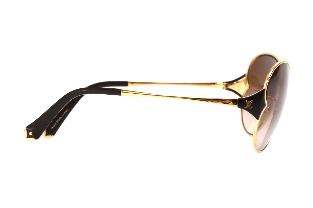 LOUIS VUITTON ブラウン サングラスZ0262U ゴールドGP Louis Vuitton Sunglasses Daisy Z0262U Gold Metal Frame Brown