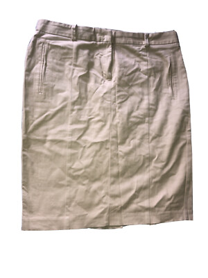 Zara Beige Pencil Skirt Size L UK