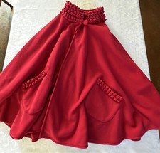 Lemoda Lord Daniel Sportswear Sunrise Red Fleece Poncho Arm Holes & Pockets